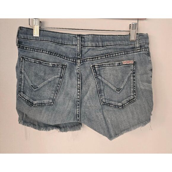 Hudson Tencel Denim Cut-Off Shorts Frayed Hem Medium Light Wash Size 28 - Picture 5 of 7